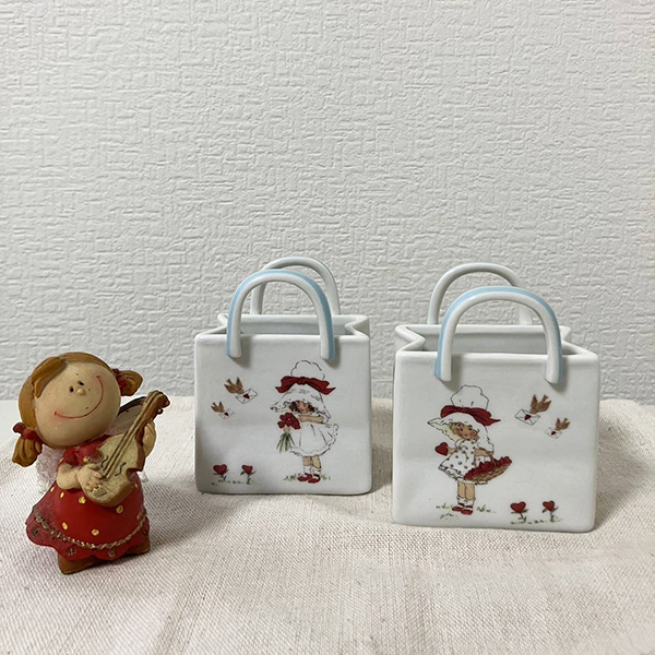 ポーセラーツ　カバン型シュガーバスケット
